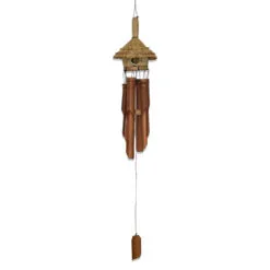Kuş Yuvası Bambu Rüzgar Çanı Balkon ve Bahçe Dekoru