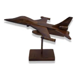 Ayaklı Uçak Modeli F16 Savaş Uçağı Ahşap Obje Dekoratif