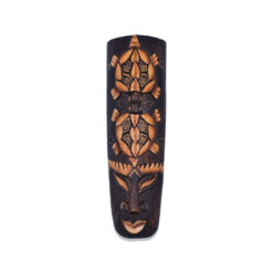 Ahşap Surat Maske Duvar Yüz Mask Çift Kaplumbağa