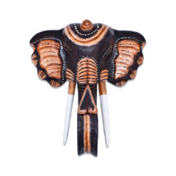 Fil Mask Ahşap Duvar Dekorasyonu Büst Heykel