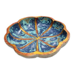 Ahşap Papatya Tabak Boyalı Dekoratif Kase Gondol