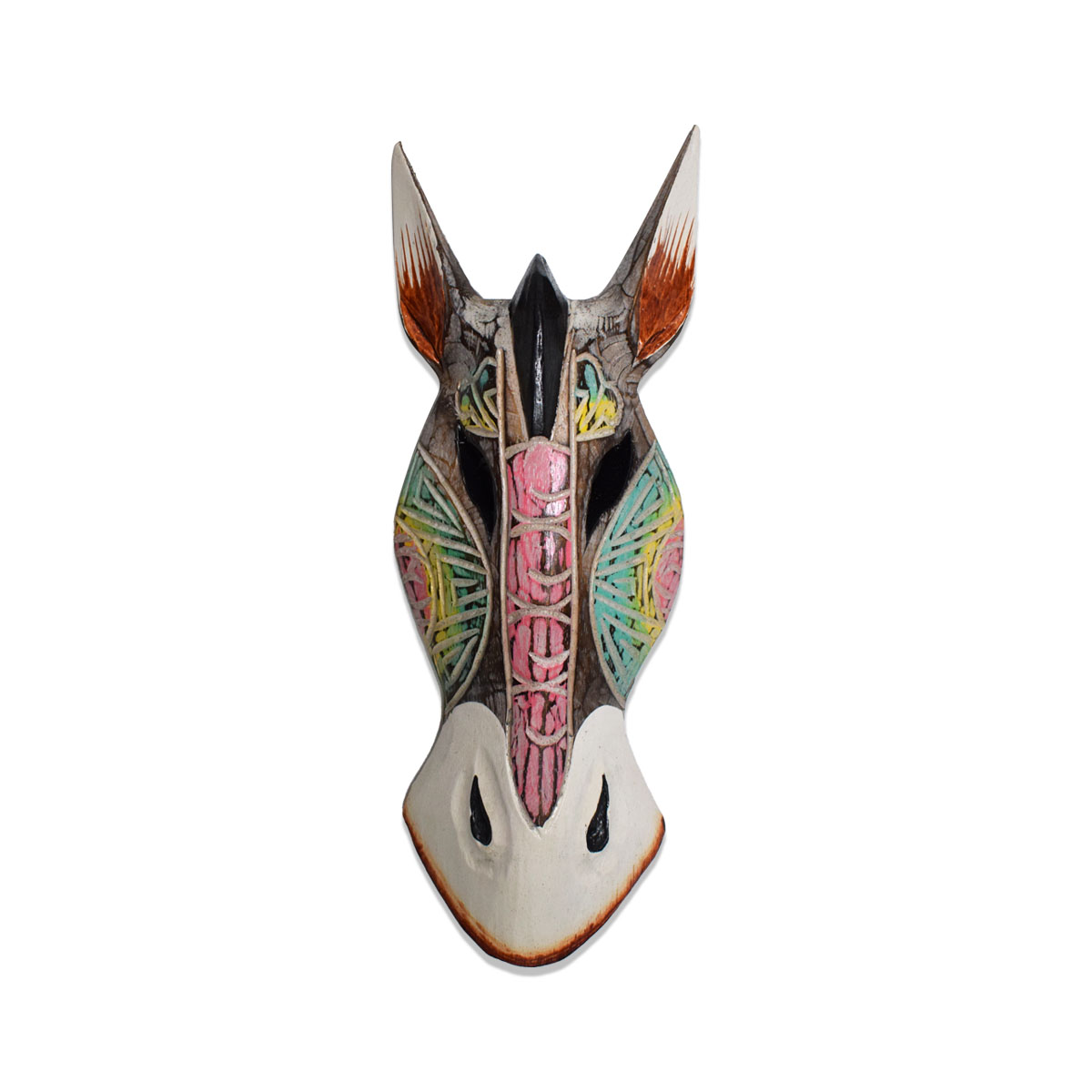 Zebra Mask Dekoratif Duvar Objesi Ahşap Maske Zebra Mask Dekoratif Duvar Objesi Ahşap Maske
