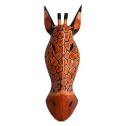 Zürafa Maske Duvar Objesi Mask Dekoratif Ahşap
