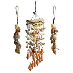 Rüzgar Çanı Seti Bambu Bereket Deniz Kabuğu Üçlü Balkon Bahçe Dekoru