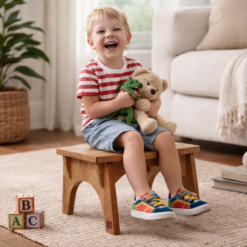 Ahşap Tabure Masif Kayın Ağacı Doğal Sağlam ve Şık Tasarım