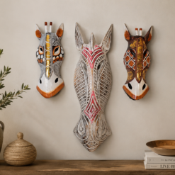 Zebra Zürafa Mask Seti Dekorasyon Duvar Objeleri