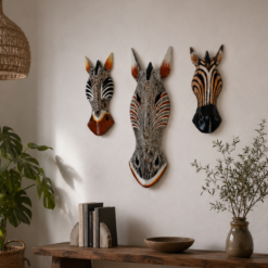 Zebra Mask Seti Dekoratif Duvar Objesi
